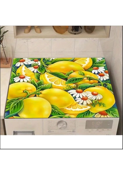 55 cm x 45 cm Limon Çiçeği Tasarımı Tezgah Üstü Bulaşık Kurutma Matı Bulaşıklık Kurutma Örtüsü modelleri