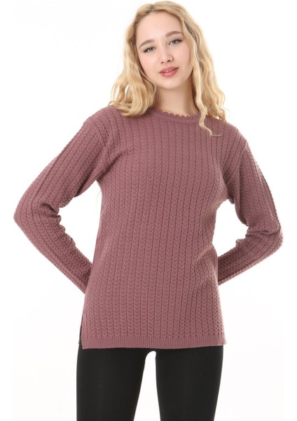 Saç Örmeli Anne Triko Yün Kazak modelleri