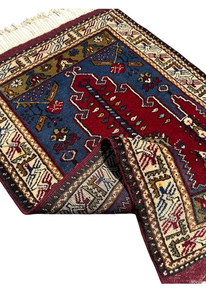 El Dokuma Sıfır Yahyalı Halısı 75X125 Kök Boya Namazlık Seccade indirimleri