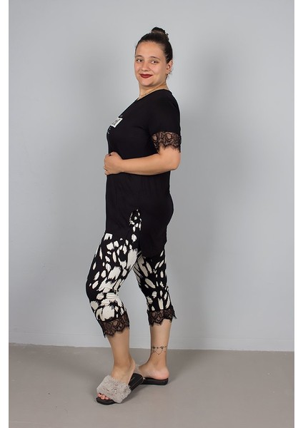 Büyük Beden Dantel Detaylı Pijama Takımı – Şıklık ve Konfor Bir Arada! modelleri