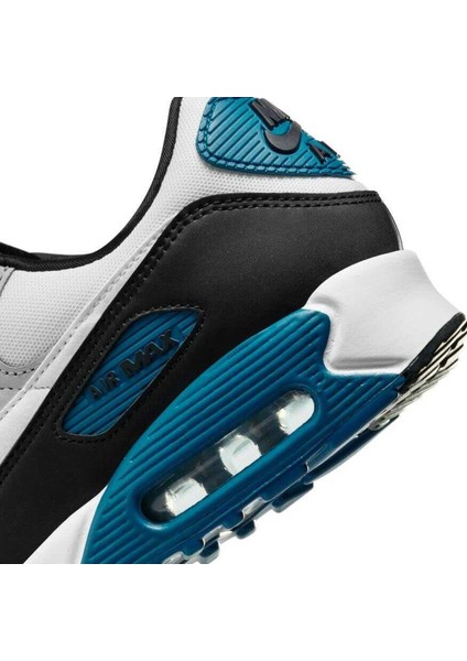 Air Max 90 Erkek Sneaker Ayakkabı FB9658-002 (Yarım Numara Büyük Almanızı Öneririz) Gri-Siyah-Mavi - 40
