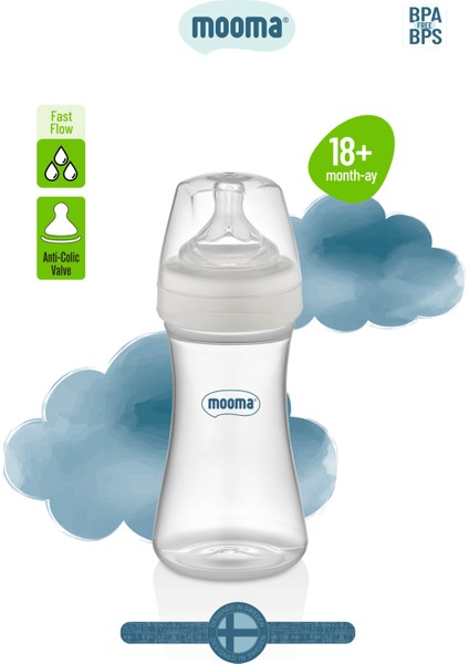 Kindy Antikolik PP Biberon 250 ml 18 Ay (HIZLI AKIŞ) - Grey Goose