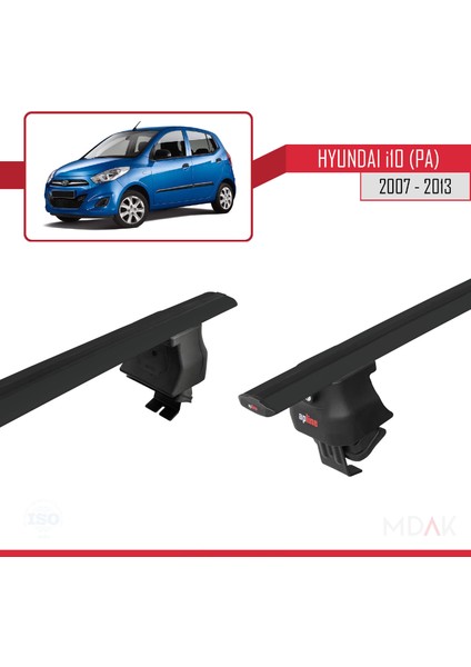 Hyundai I10 (Pa) 2007-2013 Arası ile Uyumlu Ace-4 Ara Atkı Tavan Barı Siyah 2 Adet fırsatları