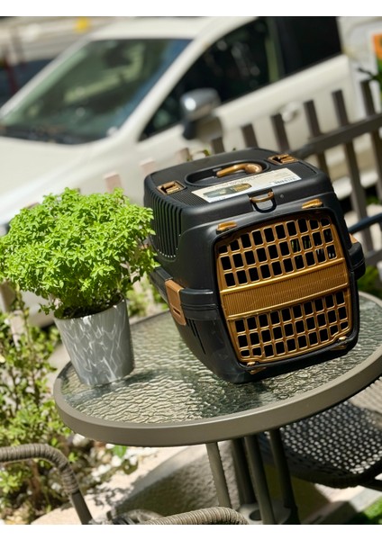 Lüks Emniyet Kemerli Kedi Köpek Taşıma Kabı