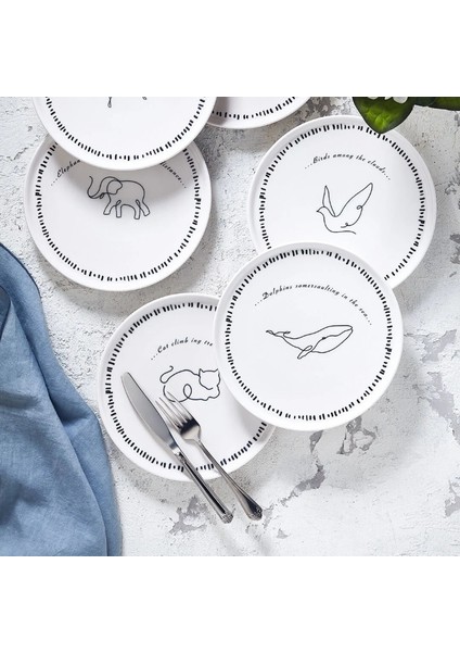 Animal 6 Parça Pasta Tabağı Seti fiyatları