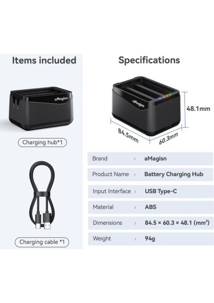 X5 Şarj Box Amagisn bataryalar dahil değildir