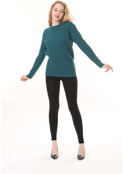 Saç Örmeli Anne Triko Yün Kazak modelleri