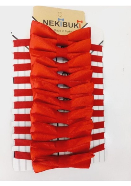 Unisex Çocuk Lastikli Papyon 10 Adet Saten Kumaşla Şık ve Rahat Kullanım