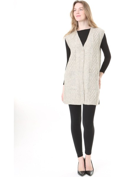 Triko Harttuş Uzun Yelek modelleri