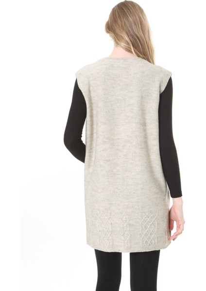 Triko Harttuş Uzun Yelek