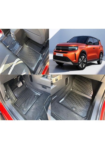 Opel Frontera Elektrikli 2025 ve Sonrası 3D Havuzlu Paspas Siyah