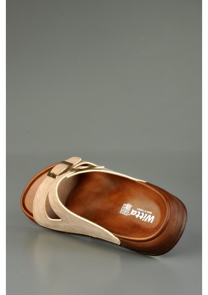 Unisex Rahat Ortopedik Kemerli Krem Terlik modelleri