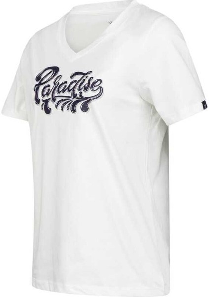 Alone Baskılı V Yaka Kadın T-Shirt 406 modelleri