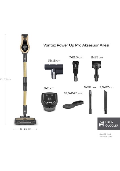 Power Up Pro 25 W Dik Süpürge Mineral Gold fiyatları
