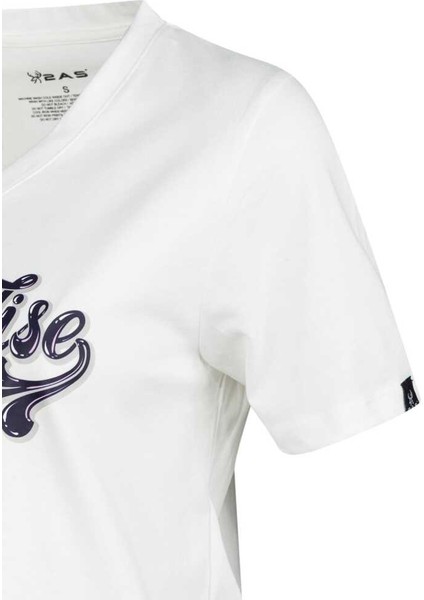 Alone Baskılı V Yaka Kadın T-Shirt 406 fırsatları