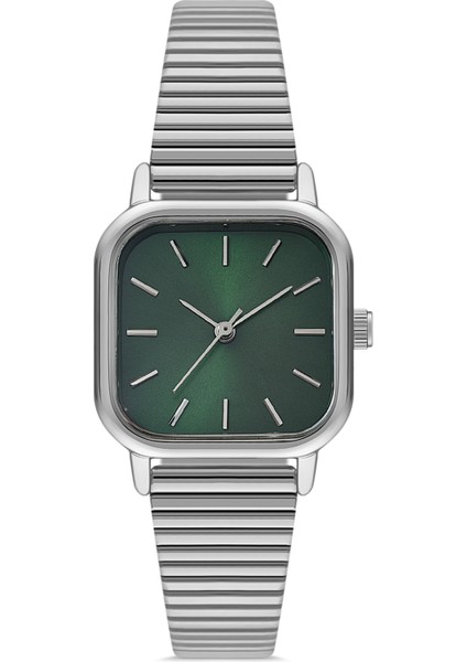 Kadın Minimal Yeşil Kadran Çelik Kol Saati TCTSB000503S0231
