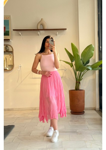 Pembe Asimetrik Etek