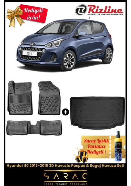 Hyundai I10 2013-2019 Havuzlu Paspas & Bagaj Havuzu Seti+Hediyeli! fiyatları
