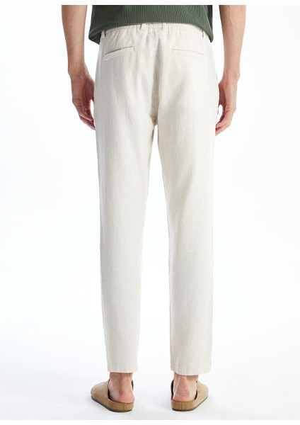 Yeni Sezon Slim Fit Keten Karisimli Erkek Pantolon - S5EE27Z8 fırsatları