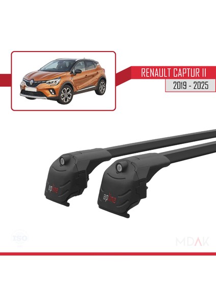 Renault Captur 2 2019 ve Sonrası ile Uyumlu Ace-2 Ara Atkı Tavan Barı Siyah 2 Adet modelleri