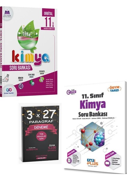 Orbital+Çap Yayınları 11. Sınıf Kimya Orbital Soru Bankası Set+Anlakazan Parağraf
