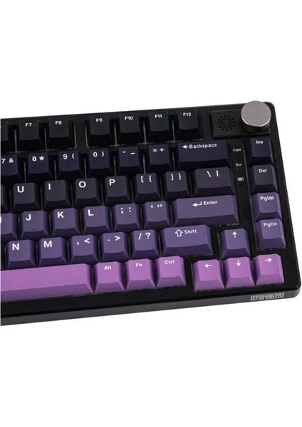 Epomaker HE75 Mag Black Purple Hall Effect Gateron Magnetic White Manyetik Switch Rgb Kablosuz Hotswap Mekanik Gaming Klavye