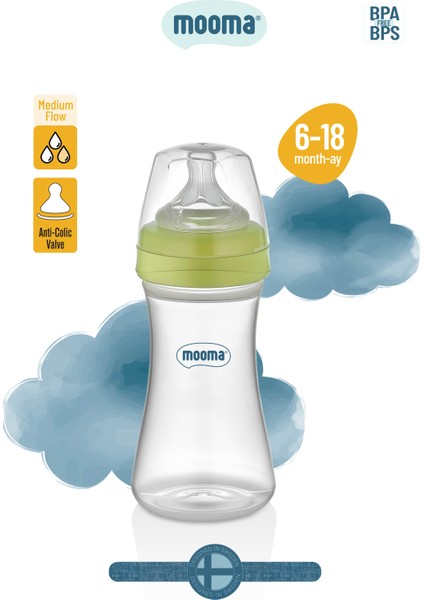 Kindy Antikolik PP Biberon 250 ml 6- 18 Ay (ORTA AKIŞ) - Kelly Green modelleri