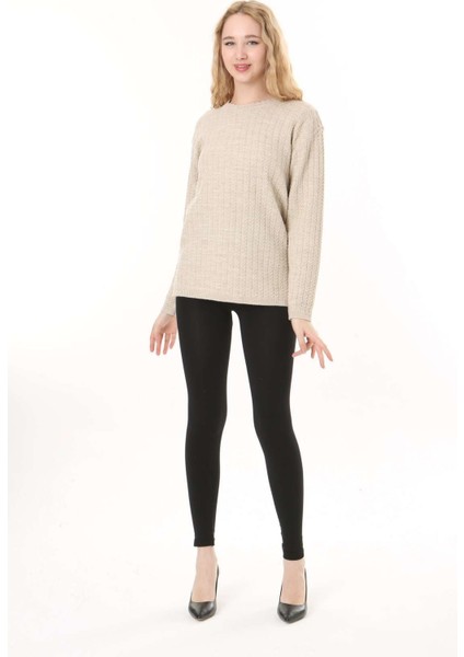 Saç Örmeli Anne Triko Yün Kazak modelleri