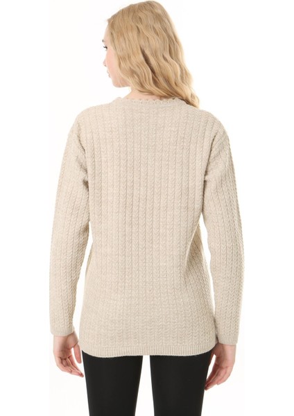 Saç Örmeli Anne Triko Yün Kazak indirimleri