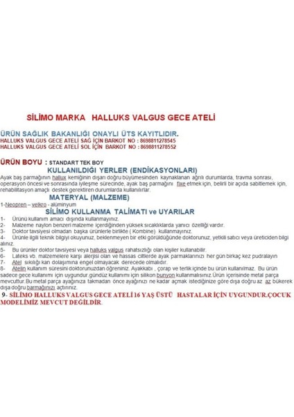 Ayak Kemik Destekleyici, Baş Parmak Koruyucu, Gece Düzeltici, 2'li Set, Sıvı Form