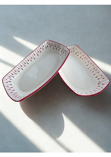 Rgs Seramik 30 cm Damla Desen Salata Sunumluk Kayık Kase fırsatları