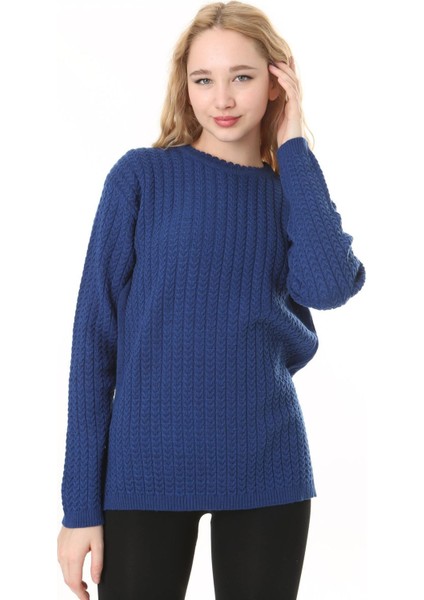 Saç Örmeli Anne Triko Yün Kazak modelleri