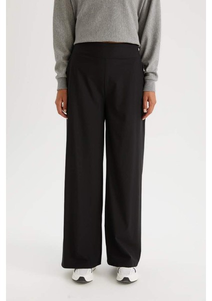 Yeni Sezon Defactofit Wide Leg Geniş Paça Cepli Sporcu Dokuma Pantolon