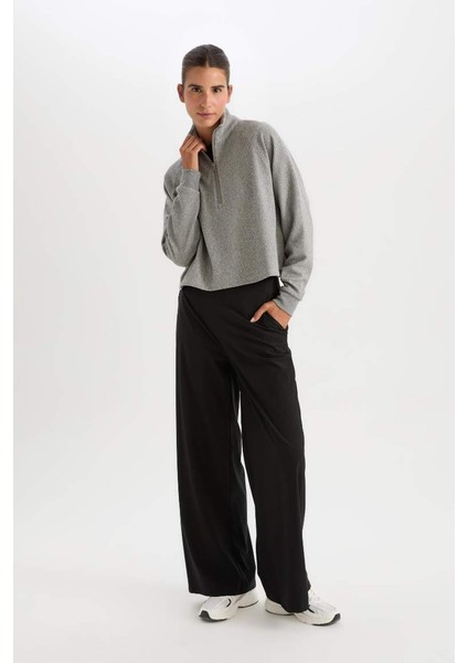 Yeni Sezon Defactofit Wide Leg Geniş Paça Cepli Sporcu Dokuma Pantolon fiyatları