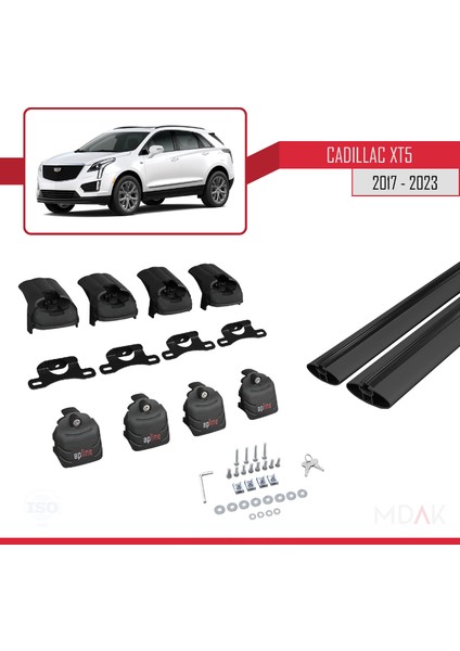 Cadillac Xt5 2017-2024 Arası ile Uyumlu Ace-2 Ara Atkı Tavan Barı Siyah 2 Adet indirimleri