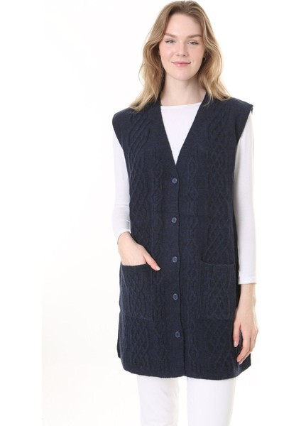 Triko Harttuş Uzun Yelek modelleri