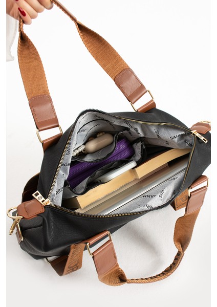 Kadın Çok Gözlü Ayarlanabilir Çapraz Askılı El ve Omuz Çantası