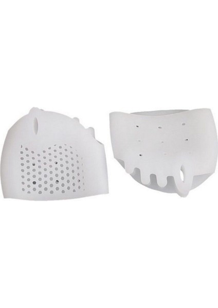 5 Parmak Silikon Ayak Koruyucu, Rahat ve Destekli Ayak Gömleği, Beyaz Çift fırsatları