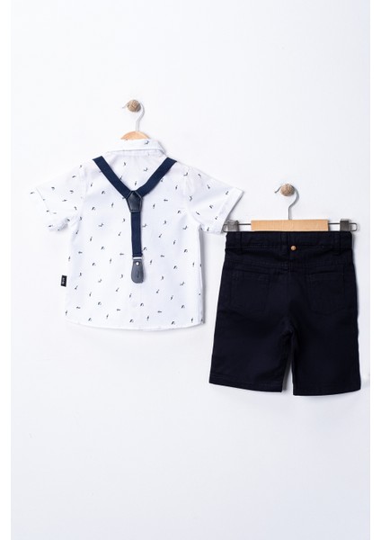 Erkek Bebek&çocuk Yazlık Salopet Takım Elbise 4'lü Set