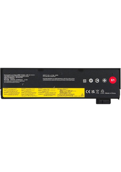 Lenovo Thinkpad T480 Type 20L6-SC4K00 Dış Uyumlu Batarya Pil 3 Cell