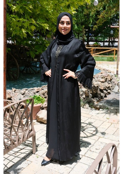 Özel Tasarım Siyah Abaya 1900T