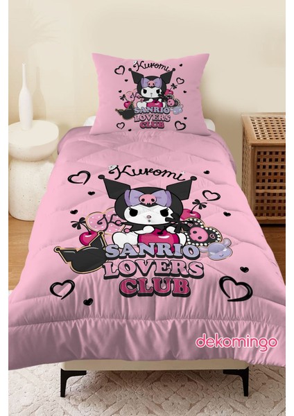 Kuromi Lovers Club Desenli Kapitone Yorgan