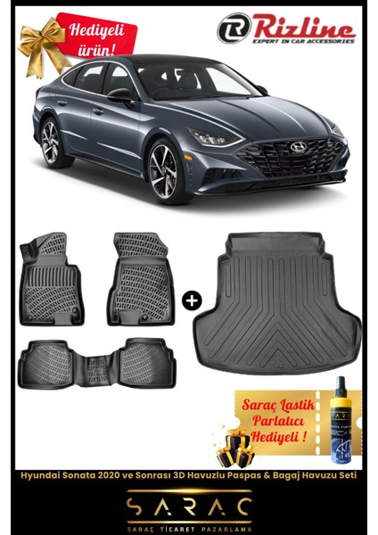 Hyundai Sonata 2020 ve Sonrası Havuzlu Paspas & Bagaj Havuzu Seti+Hediyeli! fiyatları
