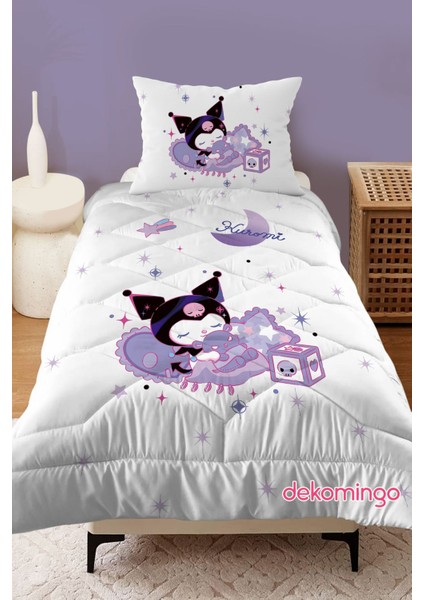 Beyaz Bulutlu Kuromi Yorgan Seti