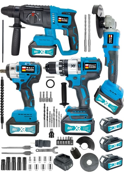 2 Germany Profesyonel 4'lü Set 2 Yıl 3.0 - 3.4AH 72 Volt Darbeli fiyatları