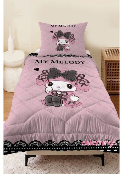 Pembe Dantelli My Melody Bebek ve Çocuk Odası Kapitone Yorgan