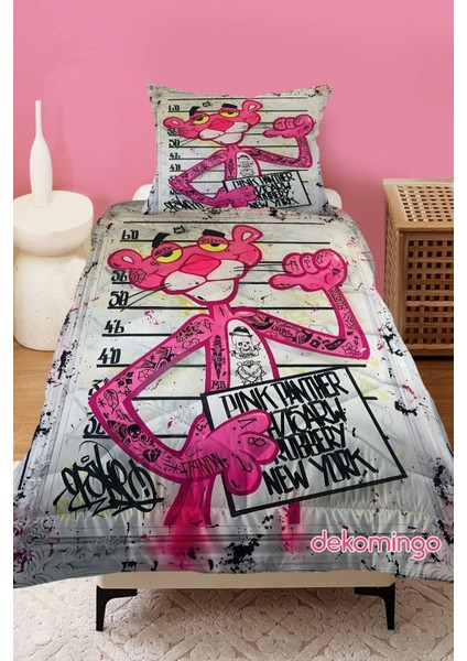 Pembe Panter Bebek ve Çocuk Odası Kapitone Yorgan