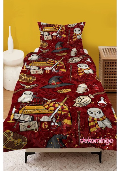 Bordo Harry Poter Bebek ve Çocuk Odası Kapitone Yorgan