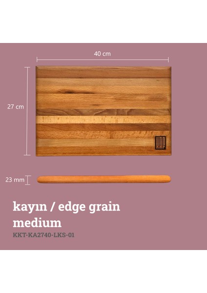 Lüks Kesme Tahtası Kayın Medium