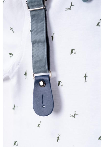 Erkek Bebek&çocuk Fish Desenli Yazlık Salopet Takım Elbise 4'lü Set indirimleri